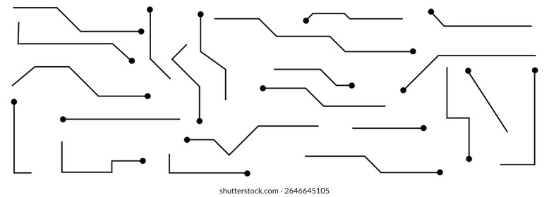 Callouts titles set. Digital callouts . Line callout label set. isolated on black and white background. Vector illustration. EPS 10 . 