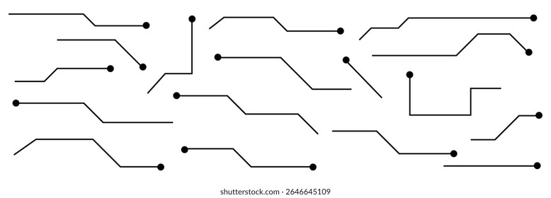 Títulos de textos explicativos definidos. Chamadas digitais . Conjunto de rótulos de texto explicativo de linha. isolado no plano de fundo preto-e-branco. Ilustração vetorial. EPS 10 