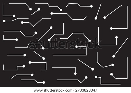 Callouts titles set. Digital callouts . Line callout label set. isolated on black and white background. Vector illustration. EPS 10 .