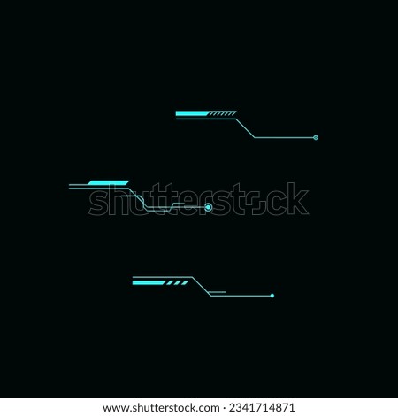 Callouts titles vector in HUD style collection. Futuristic callout labels, digital information technology call box. Data Interface elements HUD, UI, GUI templates.