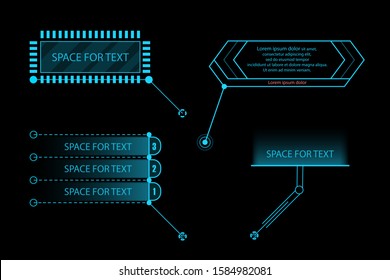 Callouts titles.Technologic information framework. Modern digital panels. Frame, templates for text. Vector objects on isolated background. - Powered by Shutterstock - Get 15% off with code: PIKWIZARD15