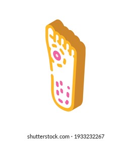 callus on foot isometric icon vector. callus on foot sign. isolated symbol illustration