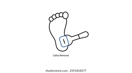 Callus Removal Treatment Icons: Healthy Foot Care Solutions