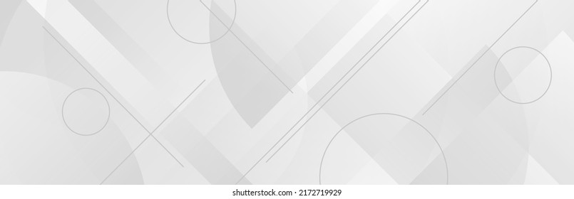 Calm abstract background. Tender grey banner with subtle geometrical forms. Template illustration for website, mailing or print.