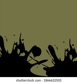 calm background design with black spot just below.