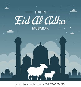 Calm Background Design for the Islamic festival of Eid al-Adha