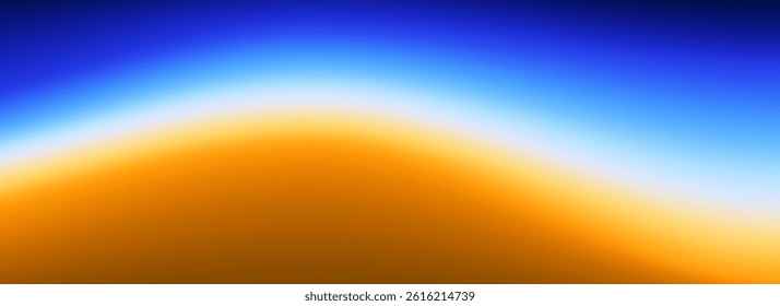 Calm beach gradient background. Abstract ocean coast concept. Smooth wavy seaside backdrop. Blurred pastel light purple and yellow wave wallpaper. Soft summer sand shore gradient banner. Vector