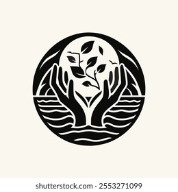 Calmaria antes do design de logotipo mínimo Storm.