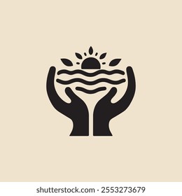 Ruhige vor dem Sturm Minimal Logo Design