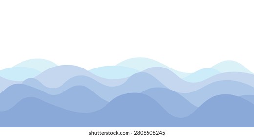 Calm Blue Abstract Ocean Waves Background With Layered Water Ripples and Minimal Horizon Design