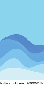 Calm Blue Abstract Water Waves Background