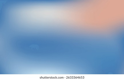 Calm Blue Pastel Gradient Background. Soft Abstract Blur for Minimalist Design. Abstract liquid background. Gradient mesh Effect vector design. Design for Web covers, ad banners, posters, brochures.