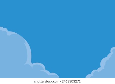 Calm blue sky scene with some clouds and empty space for messages.