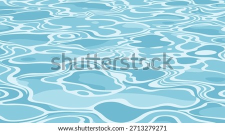 Calm, blue water surface background with gentle ripples and light reflections, creating a serene and refreshing abstract texture.