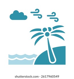 Calm Breeze dual tone color, mini illustration icon, related to relaxation, spa, wellness and more. Vector EPS 10 for modern concept, print, UI, UX kit, web and app development