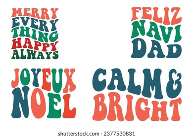 Calm and bright, Felix naiad, merry everything happy always, joyful noel Christmas T-shirt