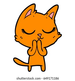 calm cartoon cat
