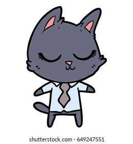 gato de dibujos animados calmados