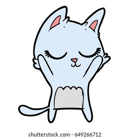 calm cartoon cat