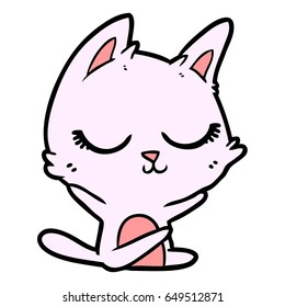 calm cartoon cat
