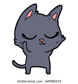 ruhige Cartoon-Katze
