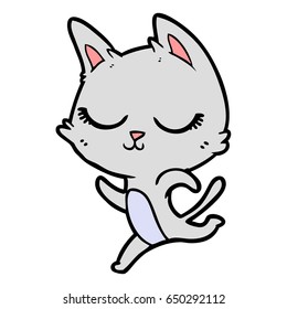 calm cartoon cat