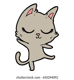 calm cartoon cat