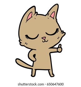 ruhige Cartoon-Katze