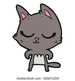 calm cartoon cat