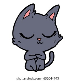 calm cartoon cat