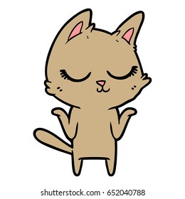 gato de dibujos animados calmados