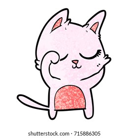 calm cartoon cat