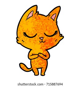 calm cartoon cat
