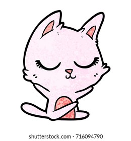 calm cartoon cat