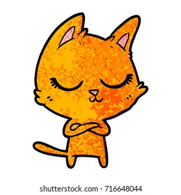 calm cartoon cat