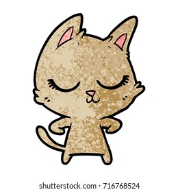 gato de dibujos animados calmados