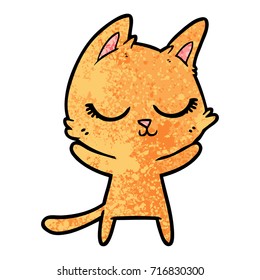 calm cartoon cat