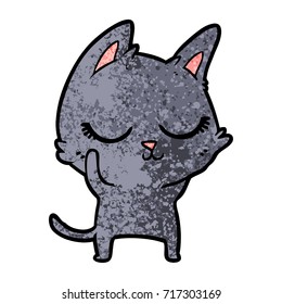 calm cartoon cat