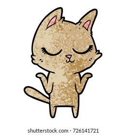 gato de dibujos animados calmados