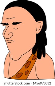 Calma caverna, ilustración, vector sobre fondo blanco.
