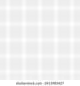 Fondo de tela de comprobación de la calma, vector de textura de estilo sin fisuras. Funda textil de patrón tartán de suelo en color blanco.