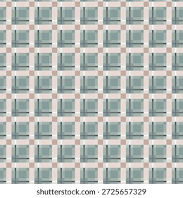 Calmo padrão xadrez em sálvia, creme e tons de taupe projetado para papel de parede, cama, estofamento e projetos de embrulho de presente elegante.