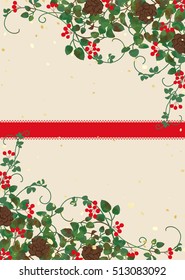 Calm chic background for Christmas decoration