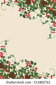 Calm chic frame for Christmas decoration