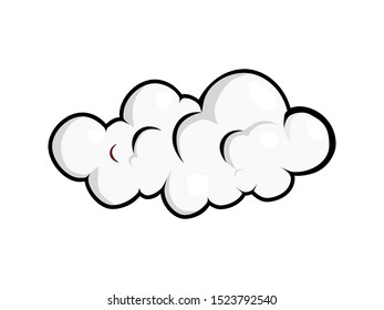 calm cloud  black and white colour and border line