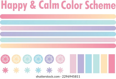 calm scheme color pink