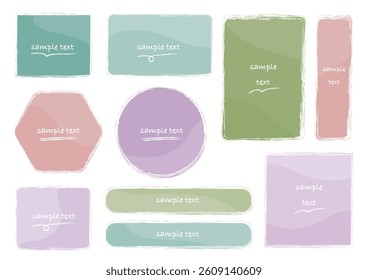 Calm color simple frame set