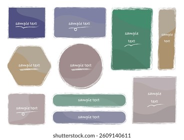 Calm color simple frame set