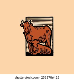 Calm Cow in Peaceful Atmosphere