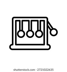 Icono de la cuna tranquila, gráficos de Vector de línea
